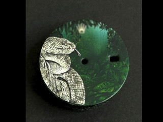 engraving and painted watch dial datejust 36 mm case 16014 model Snake